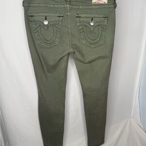 True Religion Women's Olive Skinny Jeans
